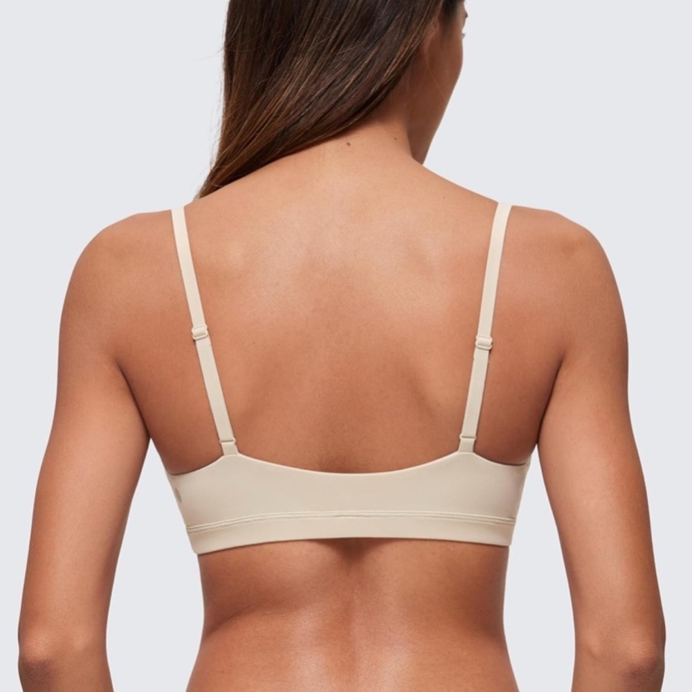 CRZ Yoga Softhold Double Lined Triangle Bralette Wireless Sports Bra Cami Small - Picture 2 of 10